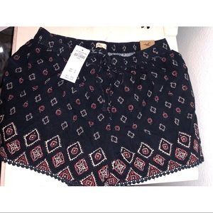 Hollister Navy Flowy Shorts